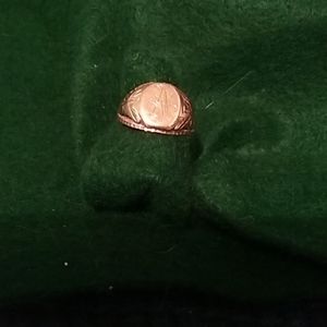 Vintage Black Hills Gold Initial ( A )Ring. Unisex